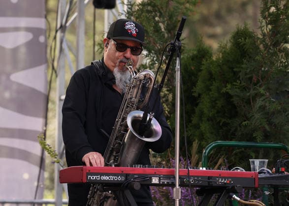 Hardly Strictly Bluegrass 2026 Steve Berlin of Los Lobos performs during the 2026 Hardly Strictly Bluegrass Music Festival at Golden Gate Park on October 2, 2026 in San Francisco, California. San Francisco Golden Gate Park California United States Copyright: ximageSPACEx