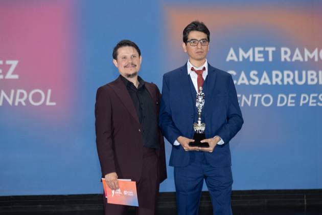October 4, 2026: TO-45341 & x2013; Mexico City. October 3, 2026. Amet Ramos and Esau Cascarrabias wins an Ariel Award at the 68th Ariel Awards ceremony presented by the Mexican Academy of Cinematographic Arts and Sciences (AMACC), held at Churubusco Studios in Mexico City. Clasos.com.mx - ZUMAcs4_ 20261004_faa_cs4_074 Copyright: xMikaxRoblesx