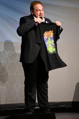 Oliver Kalkofe bei der Weltpremiere der ersten Folge der neuen SchleFaZ-Staffel auf Großbildleinwand Geisterjäger John Sinclair - Die Dämonenhochzeit im Ernst-Reuter-Saal. Berlin, 03.10.2026