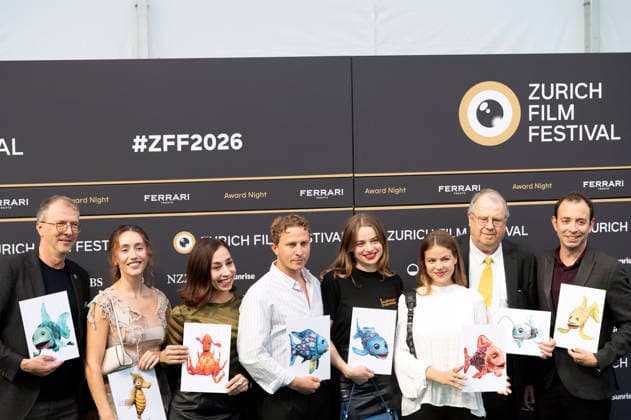 Marcus Pfister, Annalena Miano, Carol Schuler, Max Hubacher, Luna Wedler, Yael Meier und Gäste bei der Premiere des Kinofilms De Rägebogefisch auf dem 22. Zurich Film Festival im Corso. Zürich, 03.10.2026