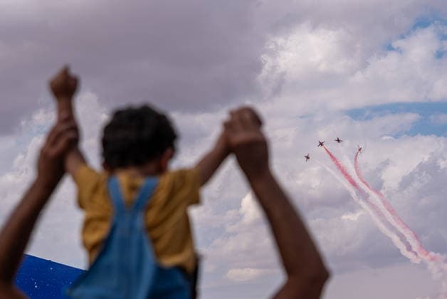 TEKNOFEST Southeast in Turkiye s Sanliurfa SANLIURFA, TURKIYE - OCTOBER 4: The Turkish Stars aerobatic team performs an air show during during TEKNOFEST Southeast, world s largest aviation, space, and technology festival at Sanliurfa GAP Airport in Sanliurfa, Turkiye, on October 4, 2026. Arman Onal Anadolu Sanliurfa Turkey. Editorial use only. Please get in touch for any other usage.  Copyright: x2026xAnadoluxArmanxOnalx