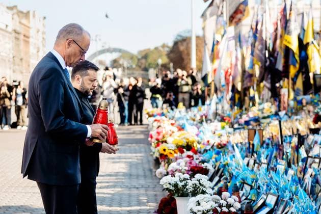 Kiew, Ukraine, 04.10.2026: Der deutsche Bundeskanzler Friedrich Merz (CDU) und der ukrainische Präsident Wolodymyr Selenskyj (Foto: Bundesregierung Tobias Koch) Copyright: xBundesregierung TobiasxKoch dtsxNachrichtenagenturx dts_137082