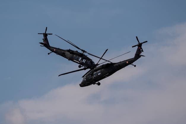 TEKNOFEST Southeast in Turkiye s Sanliurfa SANLIURFA, TURKIYE - OCTOBER 04: The Turkish Gendarmerie s Steel Wings perform a demonstration flight during the Aviation, Space and Technology Festival (TEKNOFEST) at Sanliurfa GAP Airport in Sanliurfa, Turkiye, on October 04, 2026. The festival is organized by the Turkish Ministry of Industry and Technology and the Turkiye Technology Team (T3) Foundation, with Anadolu serving as its Global Communication Partner. Arman Onal Anadolu Sanliurfa Turkey. Editorial use only. Please get in touch for any other usage.  Copyright: x2026xAnadoluxArmanxOnalx