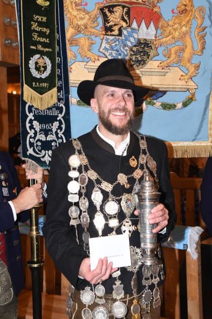 Andreas Dumberger Landesschützenkönig Luftgewehr 2026 München 04.10.2026 Theresienwiesn Oktoberfest- Schützen Festzelt Landesschießens Siegerehrung des diesjährigen Schützenkönige Foto München
