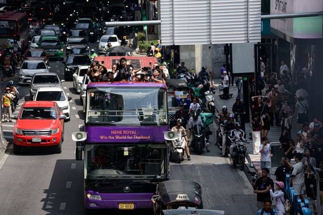 October 4, 2026, Bangkok, Thailand: BANGKOK, THAILAND, OCTOBER 4, 2026: Thai singer and guitarist Nene Royal takes part in a victory parade through central Bangkok following her win on Season 21 of America s Got Talent. The 16-year-old, who became the first Thai contestant to win the competition, was welcomed by fans during the Welcome NENE ROYAL: Win The World for Thailand celebration organized by Siam Piwat and private-sector partners. The parade began at Siam Paragon and travelled through central Bangkok before returning to the shopping complex for a welcome event. Bangkok Thailand  - ZUMAq101 20261004_zna_q101_037 Copyright: xWatsawatxKoktabtimx