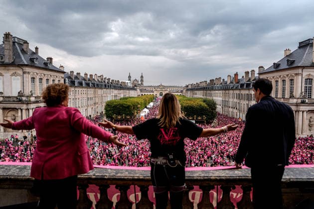 Pink October breast cancer awareness run in Nancy NANCY, FRANCE - OCTOBER 4: Participants wearing pink take part in the Octobre Rose 5k March & Run in Nancy, as part of breast cancer awareness activities in Nancy, France on October 4, 2026. A large crowd gathered at the Palais du Gouvernement before embarking on the five-kilometer course through the city center. Muhammed Said Tako Anadolu Nancy France. Editorial use only. Please get in touch for any other usage.  Copyright: x2026xAnadoluxMuhammedxSaidxTakox