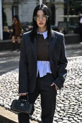 PFW Miu Miu Outside Arrivals Momo arriving at the Miu Miu show during Paris Fashion Week, in Paris, France on 4 October 2026. Photo by Julien Reynaud APS-Medias ABACAPRESS.COM Paris France  Copyright: xReynaudxJulien APS-Medias ABACAx