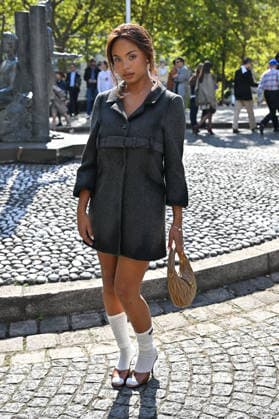 PFW Miu Miu Outside Arrivals Paola Locatelli arriving at the Miu Miu show during Paris Fashion Week, in Paris, France on 4 October 2026. Photo by Julien Reynaud APS-Medias ABACAPRESS.COM Paris France  Copyright: xReynaudxJulien APS-Medias ABACAx