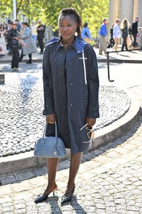 PFW Miu Miu Outside Arrivals Alice Diop arriving at the Miu Miu show during Paris Fashion Week, in Paris, France on 4 October 2026. Photo by Julien Reynaud APS-Medias ABACAPRESS.COM Paris France  Copyright: xReynaudxJulien APS-Medias ABACAx