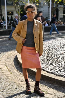 PFW Miu Miu Outside Arrivals Tina Kunakey arriving at the Miu Miu show during Paris Fashion Week, in Paris, France on 4 October 2026. Photo by Julien Reynaud APS-Medias ABACAPRESS.COM Paris France  Copyright: xReynaudxJulien APS-Medias ABACAx