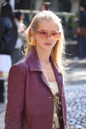 Alla Bruletova at the Miu Miu Women’s Ready-to-Wear Spring Summer 2027 fashion show during Paris Fashion Week (PFW) on October 4, 2026. Denis Guignebourg, Bestimage. Miu Miu Women’s’s Ready-to-Wear Collection Spring Summer 2027 at Paris Fashion Week (PFW) on October 4, 2026, Paris, France  Copyright: xDenisxGuignebourgx xBestimagexDenisxGuignebourgx xBestimagex