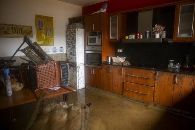 2 people killed as heavy rain hits parts of Spain BARCELONA, SPAIN - OCTOBER 4: An interior view of flooded house as floodwaters submerge streets following severe torrential rainfall in Montornes del Valles, Barcelona, Spain on October 4, 2026. Heavy rains triggered widespread flooding across Catalonia, leaving at least two people dead and one missing as emergency services responded to widespread disruptions. Lorena Sopena Lopez Anadolu Barcelona Spain. Editorial use only. Please get in touch for any other usage.  Copyright: x2026xAnadoluxLorenaxSopenaxLopezx