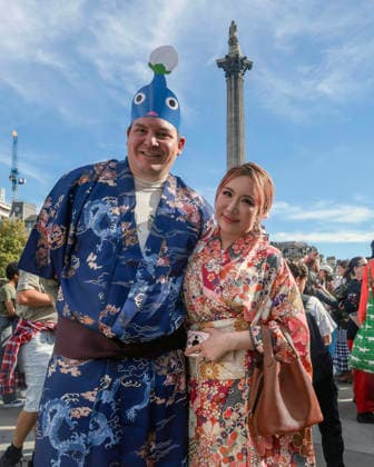 . 04 10 2026. London, United Kingdom. Japan Matsuri Trafalgar Square 2026. Japan Matsuri, The UK s biggest annual festival of Japanese culture and food, returns to Trafalgar Square, London.  xMartynxWheatleyx xi-Imagesx IIM-27042-0015