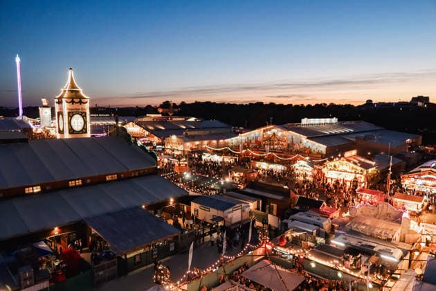IPA89308757 - Munich, The 191st edition of Oktoberfest. Pictured: An aerial view of the world s largest and most famous folk festival  Copyright: xAlessandroxBremecx xx IPA89308757