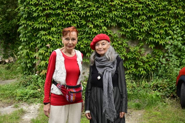 Sibylle Kuhne und Blanche Kommerell bei der Gesprächsrunde: rüber kommen - Ost-West-Kunstgespräche im Salon-Format - eine Hommage an Ida Dehmel im Literaturhaus Alte Synagoge. Görlitz, 04.10.2026 Copyright: xMatthiasxWehnertx