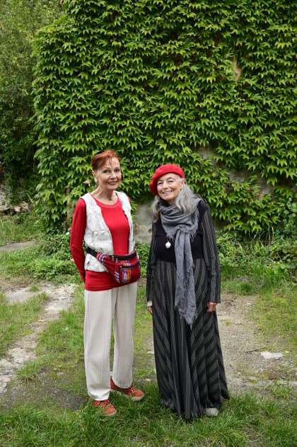 Sibylle Kuhne und Blanche Kommerell bei der Gesprächsrunde: rüber kommen - Ost-West-Kunstgespräche im Salon-Format - eine Hommage an Ida Dehmel im Literaturhaus Alte Synagoge. Görlitz, 04.10.2026 Copyright: xMatthiasxWehnertx