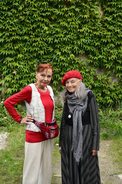 Sibylle Kuhne und Blanche Kommerell bei der Gesprächsrunde: rüber kommen - Ost-West-Kunstgespräche im Salon-Format - eine Hommage an Ida Dehmel im Literaturhaus Alte Synagoge. Görlitz, 04.10.2026 Copyright: xMatthiasxWehnertx