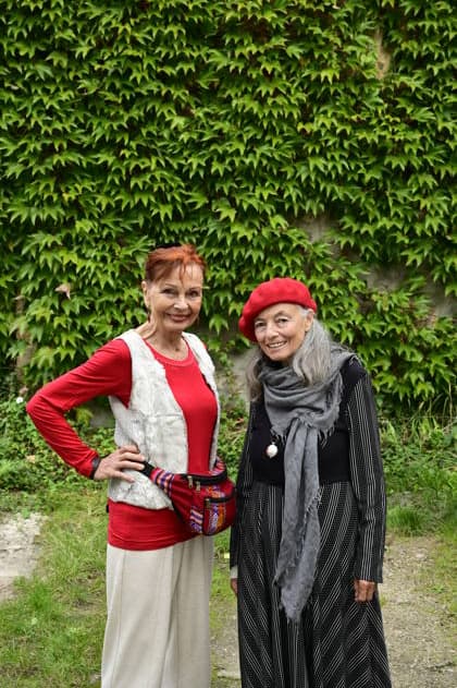 Sibylle Kuhne und Blanche Kommerell bei der Gesprächsrunde: rüber kommen - Ost-West-Kunstgespräche im Salon-Format - eine Hommage an Ida Dehmel im Literaturhaus Alte Synagoge. Görlitz, 04.10.2026 Copyright: xMatthiasxWehnertx