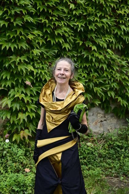 Gertrud Schleising bei der Gesprächsrunde: rüber kommen - Ost-West-Kunstgespräche im Salon-Format - eine Hommage an Ida Dehmel im Literaturhaus Alte Synagoge. Görlitz, 04.10.2026 Copyright: xMatthiasxWehnertx
