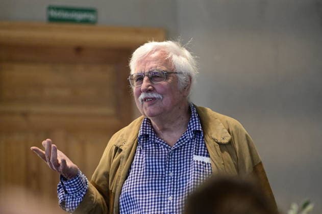 Rainer Michel bei der Gesprächsrunde: rüber kommen - Ost-West-Kunstgespräche im Salon-Format - eine Hommage an Ida Dehmel im Literaturhaus Alte Synagoge. Görlitz, 04.10.2026 Copyright: xMatthiasxWehnertx