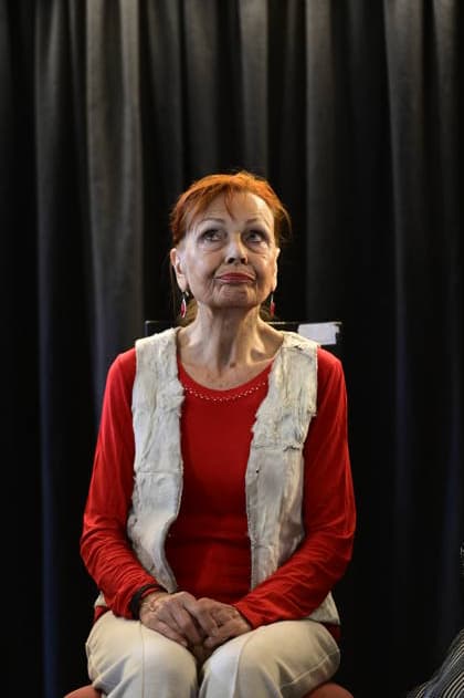 Sibylle Kuhne bei der Gesprächsrunde: rüber kommen - Ost-West-Kunstgespräche im Salon-Format - eine Hommage an Ida Dehmel im Literaturhaus Alte Synagoge. Görlitz, 04.10.2026 Copyright: xMatthiasxWehnertx