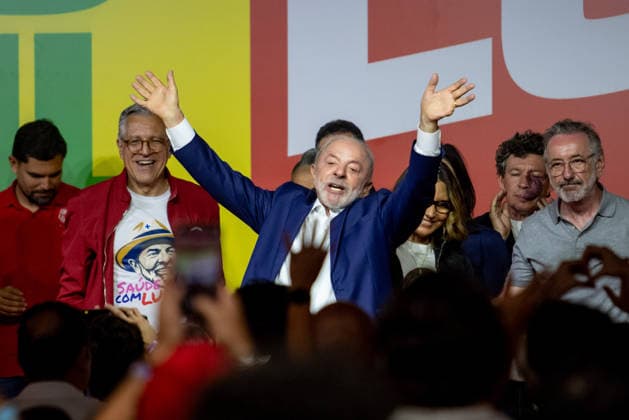 SaO PAULO, SP - 04.10.2026: 2026 ELECTIONS SP - President Luiz Inacio Lula da Silva gives a statement to the press after the results of the first round of the 2026 Elections, on Sunday night (04) in Sao Paulo, SP. x3025597x  RodileixMorais