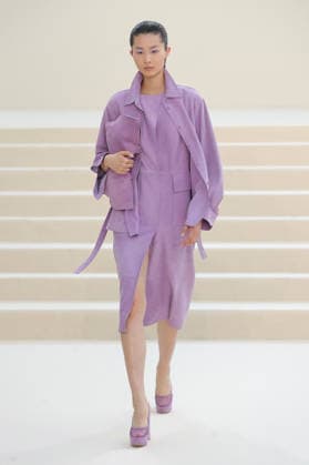 PFW - Akris Runway A model walks the runway during the Akris Womenswear Spring Summer 2027 show as part of Paris Fashion Week on October 04, 2026 in Paris, France. Photo by Alain-Gil Gonzalez ABACAPRESS.COM Paris France  Copyright: xGonzalezxAlain-Gil ABACAx