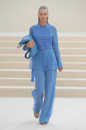 PFW - Akris Runway A model walks the runway during the Akris Womenswear Spring Summer 2027 show as part of Paris Fashion Week on October 04, 2026 in Paris, France. Photo by Alain-Gil Gonzalez ABACAPRESS.COM Paris France  Copyright: xGonzalezxAlain-Gil ABACAx