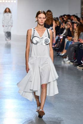 PFW - Niccolo Pasqualetti Runway A model walks the runway during the Niccolò Pasqualetti Womenswear Spring Summer 2027 show as part of Paris Fashion Week on October 04, 2026 in Paris, France. Photo by Shootpix ABACAPRESS.COM Paris France  Copyright: xShootpix ABACAx