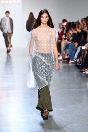 PFW - Niccolo Pasqualetti Runway A model walks the runway during the Niccolò Pasqualetti Womenswear Spring Summer 2027 show as part of Paris Fashion Week on October 04, 2026 in Paris, France. Photo by Shootpix ABACAPRESS.COM Paris France  Copyright: xShootpix ABACAx