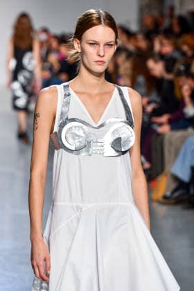 PFW - Niccolo Pasqualetti Runway A model walks the runway during the Niccolò Pasqualetti Womenswear Spring Summer 2027 show as part of Paris Fashion Week on October 04, 2026 in Paris, France. Photo by Shootpix ABACAPRESS.COM Paris France  Copyright: xShootpix ABACAx
