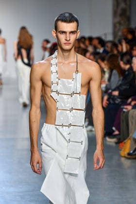 PFW - Niccolo Pasqualetti Runway A model walks the runway during the Niccolò Pasqualetti Womenswear Spring Summer 2027 show as part of Paris Fashion Week on October 04, 2026 in Paris, France. Photo by Shootpix ABACAPRESS.COM Paris France  Copyright: xShootpix ABACAx