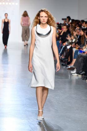 PFW - Niccolo Pasqualetti Runway A model walks the runway during the Niccolò Pasqualetti Womenswear Spring Summer 2027 show as part of Paris Fashion Week on October 04, 2026 in Paris, France. Photo by Shootpix ABACAPRESS.COM Paris France  Copyright: xShootpix ABACAx