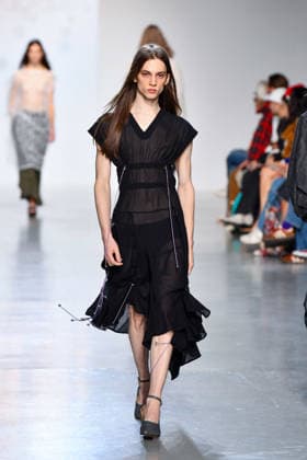 PFW - Niccolo Pasqualetti Runway A model walks the runway during the Niccolò Pasqualetti Womenswear Spring Summer 2027 show as part of Paris Fashion Week on October 04, 2026 in Paris, France. Photo by Shootpix ABACAPRESS.COM Paris France  Copyright: xShootpix ABACAx