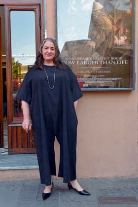 IPA89305428 - Lucca, October 4, 2026 Today is the last day of the Lucca Film Festival, which, as always, is full of surprises. At the Cinema Astra in Piazza del Giglio, the cast of the film PLUMP JACK, directed by American filmmaker Martin Guigui, is making an appearance. In the photo: Melody Moore, lead actress in PLUMP JACK.  Copyright: xRobertoCappelloxfotografox xRobertoCappelloxfotografox IPA89305428
