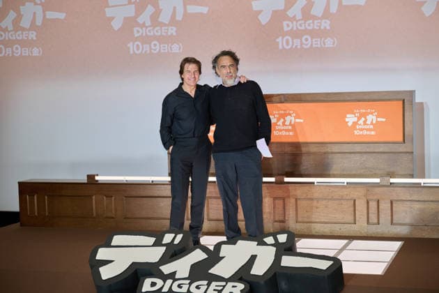 Tom Cruise and director Alejandro Gonzalez Inarritu attend the press conference for their movie Digger at Roppongi Hills, Tokyo, Japan on October 5, 2026. The movie opens in Japan on October 9.  aflo_353465803
