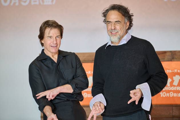 Tom Cruise and director Alejandro Gonzalez Inarritu attend the press conference for their movie Digger at Roppongi Hills, Tokyo, Japan on October 5, 2026. The movie opens in Japan on October 9.  aflo_353465813