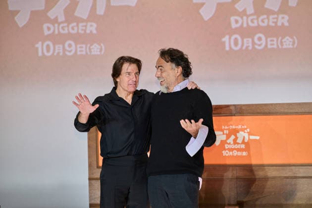 Tom Cruise and director Alejandro Gonzalez Inarritu attend the press conference for their movie Digger at Roppongi Hills, Tokyo, Japan on October 5, 2026. The movie opens in Japan on October 9.  aflo_353465833