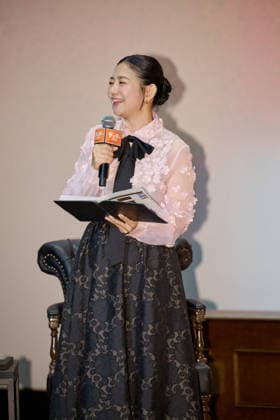 Japanese TV perdonality Mari Sekine attends the press conference for his movie Digger at Roppongi Hills, Tokyo, Japan on October 5, 2026. The movie opens in Japan on October 9.  aflo_353477894
