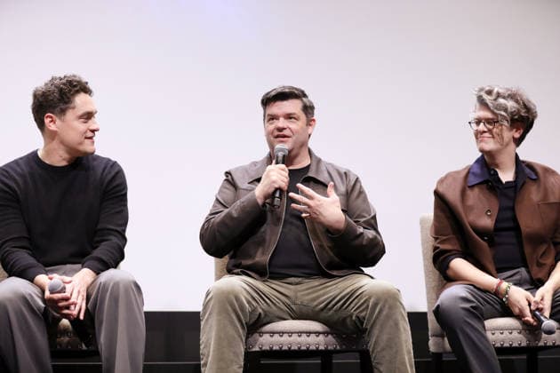 New York Tastemaker screening of Amazon MGM Studios™ project Hail Mary at The Whitby Hotel Screening Room Featuring: Phil Lord (Director, Producer), Chris Miller (Director, Producer) and James Ortiz (Rocky) Where: New York, New York, United States When: 04 Oct 2026 Credit: Marion Curtis StarPix for Amazon MGM Studios INSTARimages EDITORIAL USE ONLY. NOT FOR USE BY NEWSPAPERS BASED IN THE UK. Copyright: xx instar56075202