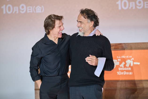 Tom Cruise and director Alejandro Gonzalez Inarritu attend the press conference for their movie Digger at Roppongi Hills, Tokyo, Japan on October 5, 2026. The movie opens in Japan on October 9.  aflo_353465827