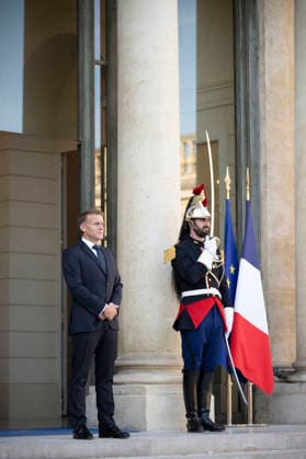 Emmanuel Macron Welcomes Benin President Romuald Wadagni - Paris French President Emmanuel Macron at the Elysee Palace in Paris on October 5, 2026. Photo by Eliot Blondet ABACAPRESS.COM Paris Ile-de-France France  Copyright: xBlondetxEliot ABACAx