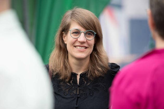 Verena SCHAEFFER, Schäffer, Ministerin fuer Kinder, Jugend, Familie, Gleichstellung, Flucht und Integration des Landes Nordrhein-Westfalen Pressekonferenz von Buendnis 90 die Gruenen zur Aufstellung fuer die Landtagswahl 2027 in NRW, 05.10.2026,
