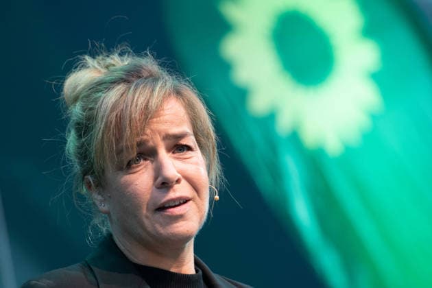 Mona NEUBAUR will ihre Partei als Spitzenkandidatin in die Landtagswahl 2027 in NRW fuehren, bei ihrer Rede Mona NEUBAUR, Buendnis 90 die Gruenen, Ministerin fuer Wirtschaft, Industrie, Klimaschutz und Energie, stellv. Ministerpraesidentin des Landes Nordrhein-Westfalen. Pressekonferenz von Buendnis 90 die Gruenen zur Aufstellung fuer die Landtagswahl 2027 in NRW, 05.10.2026,