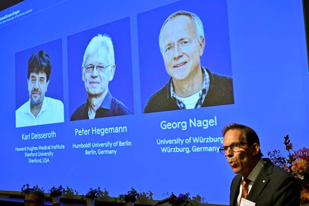 STOCKHOLM, SWEDEN, October 5, 2026 Karl Deisseroth, Peter Hegemann, and Georg Nagel have been awarded the 2026 Nobel Prize in Physiology or Medicine. The announcement was made at a press conference at the Nobel Forum at Karolinska Institutet in Stockholm. STOCKHOLM, SWEDEN x10050x  Copyright: xPontusxLundahl TTx NOBEL 2026 a43j62sMpLI