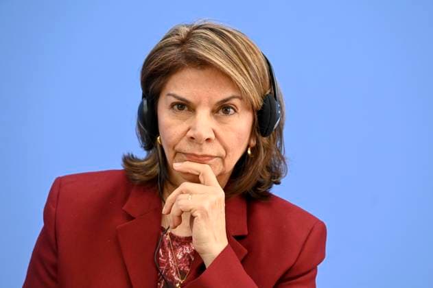ABB BPK- Laura Chinchilla Miranda, Staatspraesidentin a.D. Costa Rica und Co-Vorsitzende der ENSK Thema Vorstellung Vorstellung Entwicklungspolitische Nord-Sued-Kommission (ENSK) Pressekonferenz zu Zusammensetzung prioritären Themen der Entwicklungspolitischen Nord-Süd-Kommission auf der BPK Bundespressekonferenz in Berlin am 05.10.2026 Berlin Deutschland