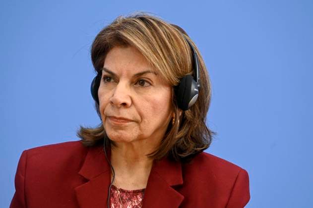 ABB BPK- Laura Chinchilla Miranda, Staatspraesidentin a.D. Costa Rica und Co-Vorsitzende der ENSK Thema Vorstellung Vorstellung Entwicklungspolitische Nord-Sued-Kommission (ENSK) Pressekonferenz zu Zusammensetzung prioritären Themen der Entwicklungspolitischen Nord-Süd-Kommission auf der BPK Bundespressekonferenz in Berlin am 05.10.2026 Berlin Deutschland