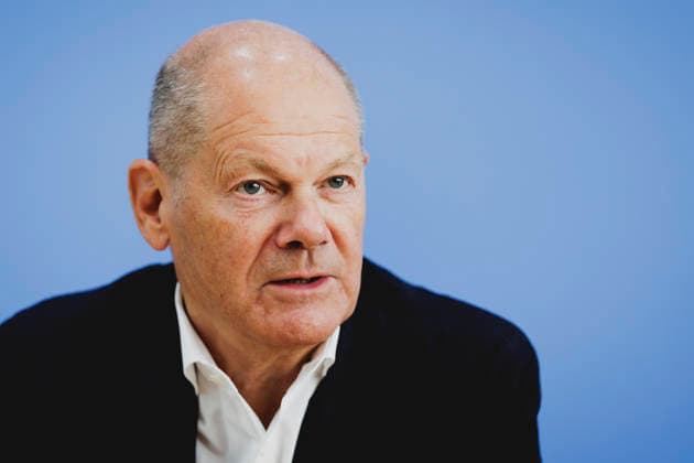 Olaf Scholz, Bundeskanzler a.D. und Co-Vorsitzender der ENSK, aufgenommen im Rahmen der Pressekonferenz zur Vorstellung Entwicklungspolitische Nord-Sued-Kommission in Berlin, 05.10.2026. Berlin Deutschland Copyright: xFlorianxGaertnerx