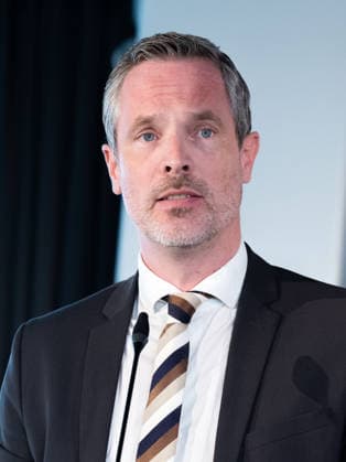2026-10-05-Pressekonferenz-Buchpräsentation Vorstand Hartwig Hufnagl (ASFINAG) am 5. Oktober 2026 bei der Pressekonferenz zur Buchpräsentation Autobahnbau in Österreich unter NS-Herrschaft. in der ASFINAG in Wien, Wien, Österreich.