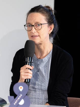 2026-10-05-Pressekonferenz-Buchpräsentation Alexandra Wachter (Institut für Zeitgeschichte der Universität Wien) am 5. Oktober 2026 bei der Pressekonferenz zur Buchpräsentation Autobahnbau in Österreich unter NS-Herrschaft. in der ASFINAG in Wien, Wien, Österreich.